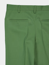 Marni Lawn Green Straight-Leg Wool Trousers