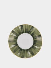 Marie Daâge Dinner Plate Coupe Panache in Snake Green and Khaki