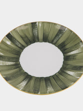 Marie Daâge Dinner Plate Coupe Panache in Snake Green and Khaki