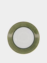 Marie Daâge Salad/Dessert Plate Coupe Panache in Snake Green and Khaki