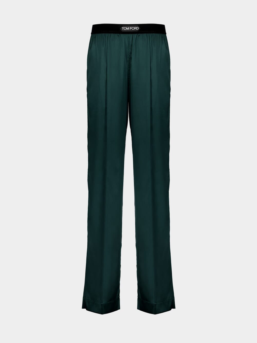 Emerald Silk Satin Pyjama Trousers