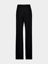 Tom Ford Black Wool Straight-Leg Trousers