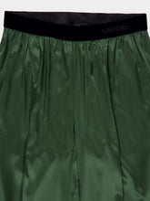 Tom Ford Moss Green Stretch Silk Satin PJ Pants