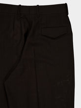Tom Ford Espresso Brown Tailored Wide-Leg Pleated Wool Trousers