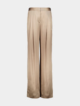 Tom Ford Desert Taupe Silk Satin Double Pleat Pants