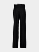 Tom Ford Black Grain de Poudre Wide-Leg Trousers