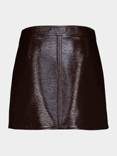 Courrèges Chocolate Reedition Vinyl Mini Skirt