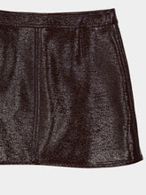 Courrèges Chocolate Reedition Vinyl Mini Skirt