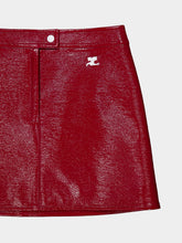 Courrèges Red Reedition Vinyl Mini Skirt