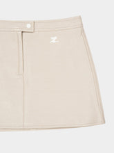 Courrèges Mastic Grey Reedition Vinyl Mini Skirt