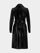 Courrèges Black Reedition Vinyl Trench Coat