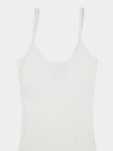 Courrèges White Rib Knit Reedition Tank Top
