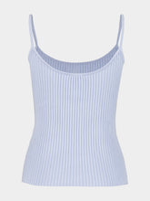 Courrèges Sky Blue Reedition Rib-Knit Tank Top