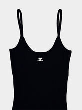 Courrèges Navy Rib Knit Tank Top