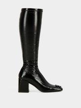 Courrèges Black Reedition Vinyl Knee-High Boots