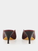 Le Monde Beryl Bordeaux Leather Petra 65 Heeled Mules