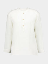 Commas White Linen Popover Shirt