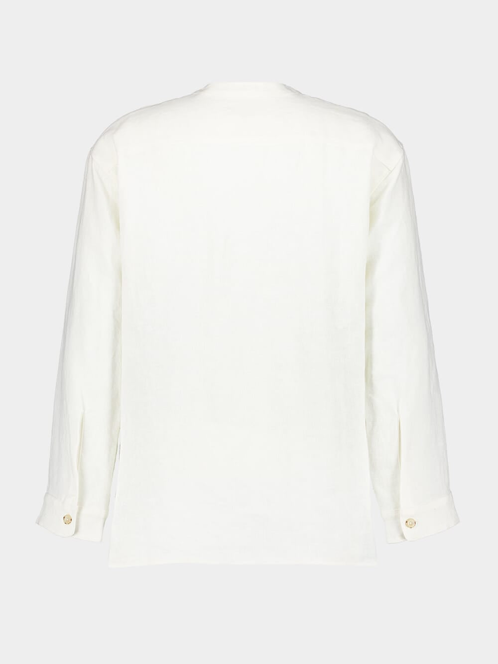 White Linen Popover Shirt