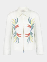 Commas Tufted Palm leaf Embroidered Boucle Jacket