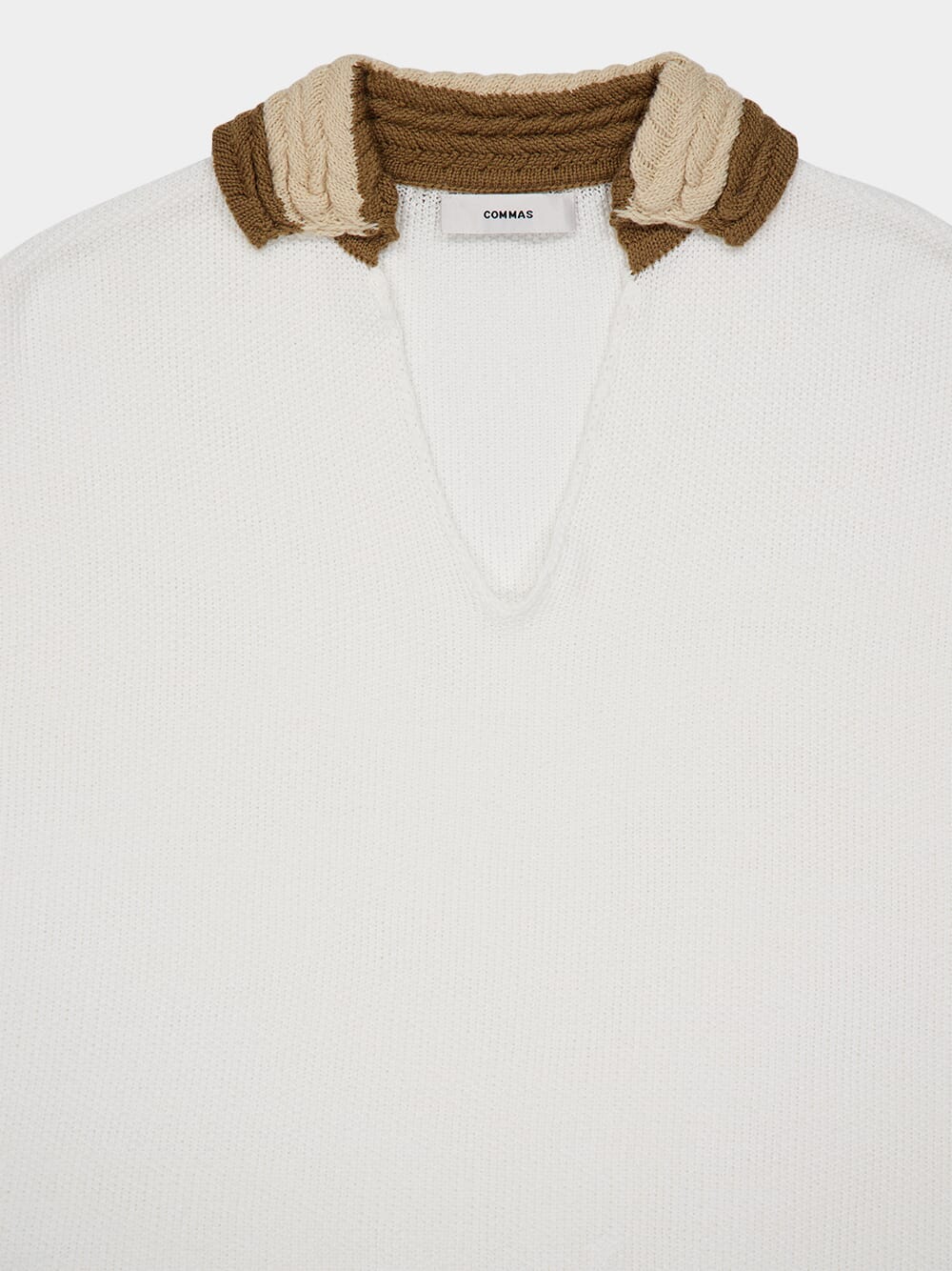 Crochet Collar Polo Shirt