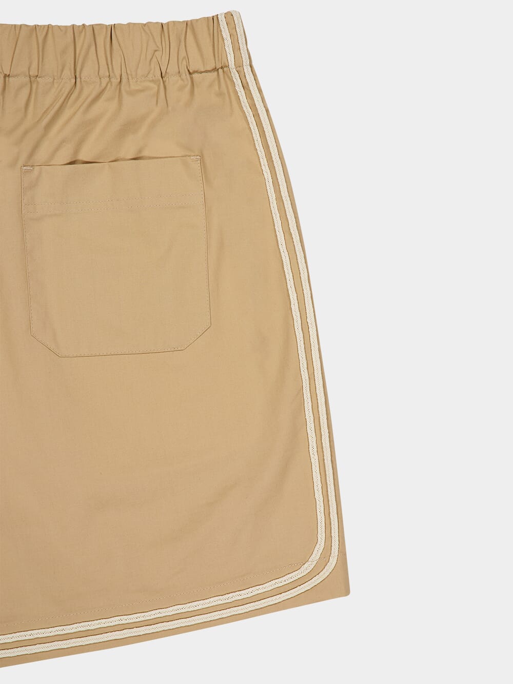 Beige Braided Cord Shorts