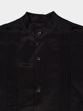Commas Black Pleated Silk Shirt