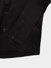 Commas Black Pleated Silk Shirt