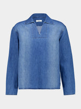 Commas Denim Cotton Hemp Pop Over Shirt