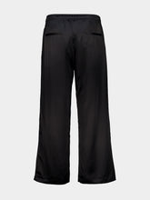 Commas Black Wide Leg Silk Trousers
