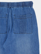 Commas Denim Blue Cotton Hemp Trousers