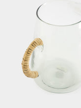 Madam Stoltz Glass Jug with Bamboo Handle