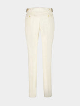 Tom Ford Off-White Silk Mulberry and Linen Pants