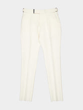 Tom Ford Off-White Silk Mulberry and Linen Pants