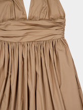 Matteau Stone Organic Cotton Plunge Halter Dress