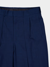 Tom Ford Prussian Blue Wool Pleated Trousers
