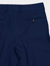 Tom Ford Prussian Blue Wool Pleated Trousers