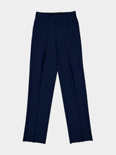 Tom Ford Prussian Blue Wool Pleated Trousers