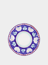 Popolo Chicken Blue Ceramic Dessert Plate