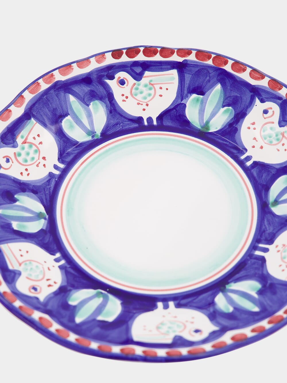 Chicken Blue Ceramic Dessert Plate