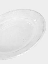 Astier de Villatte White Small Oval Sobre Plate