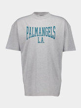 Palm Angels Grey College Graphic T-Shirt