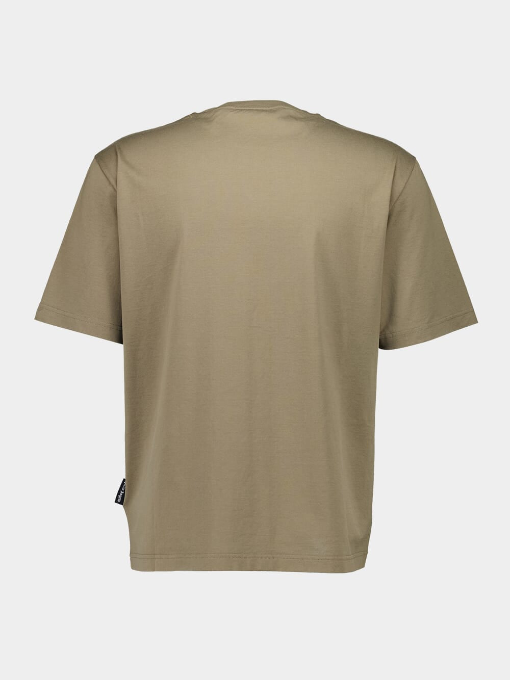 Khaki Embroidered Logo Cotton T-Shirt