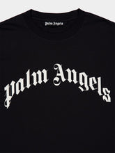 Palm Angels Black Curved Logo T-Shirt