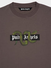 Palm Angels Dark Grey Snake Box Logo T-Shirt