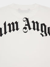Palm Angels White Back Curved Logo T-Shirt