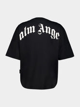Palm Angels Black Back Curved Logo T-Shirt