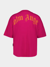 Palm Angels Fuchsia and Orange Back Logo T-Shirt