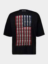 Palm Angels Black Flames Flag T-Shirt