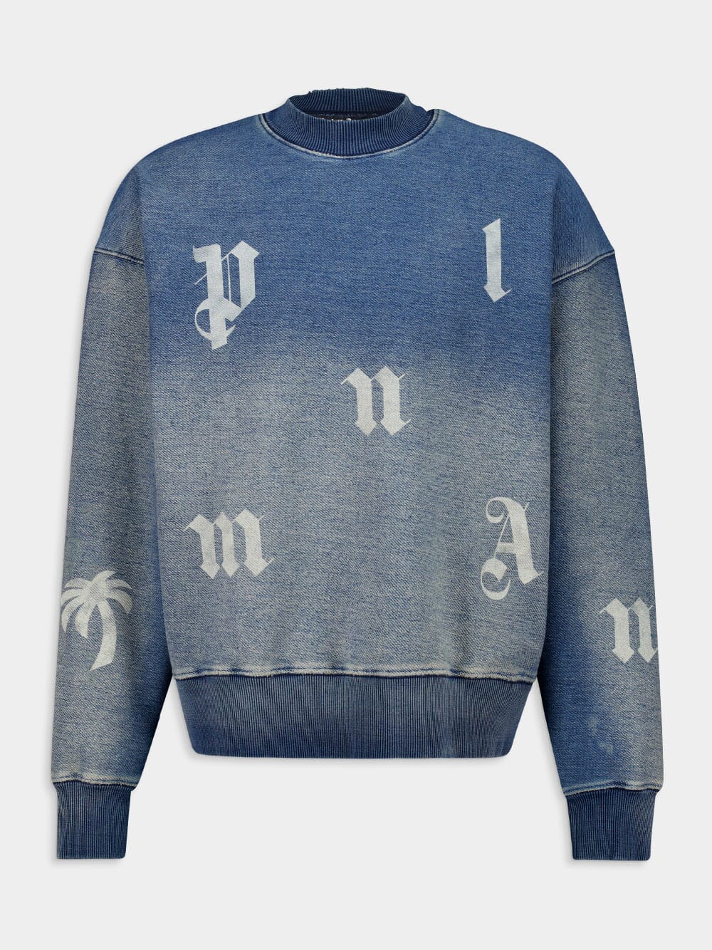 Blue Logo Washed Sweatshirt