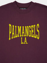 Palm Angels Plum and Yellow College Sweatshirt